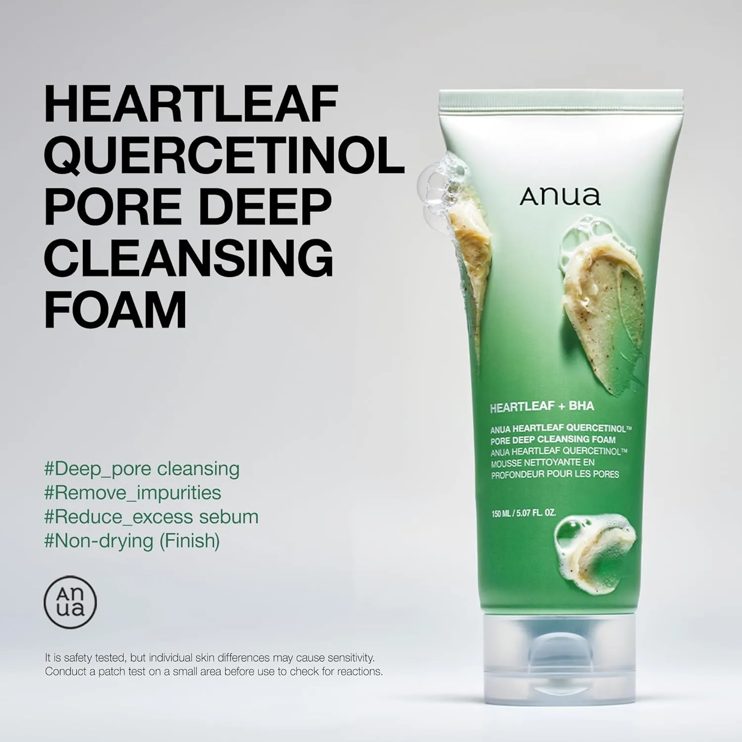 ANUA HEARTLEAF QUERCETINOL PORE DEEP CLEANSING FOAM