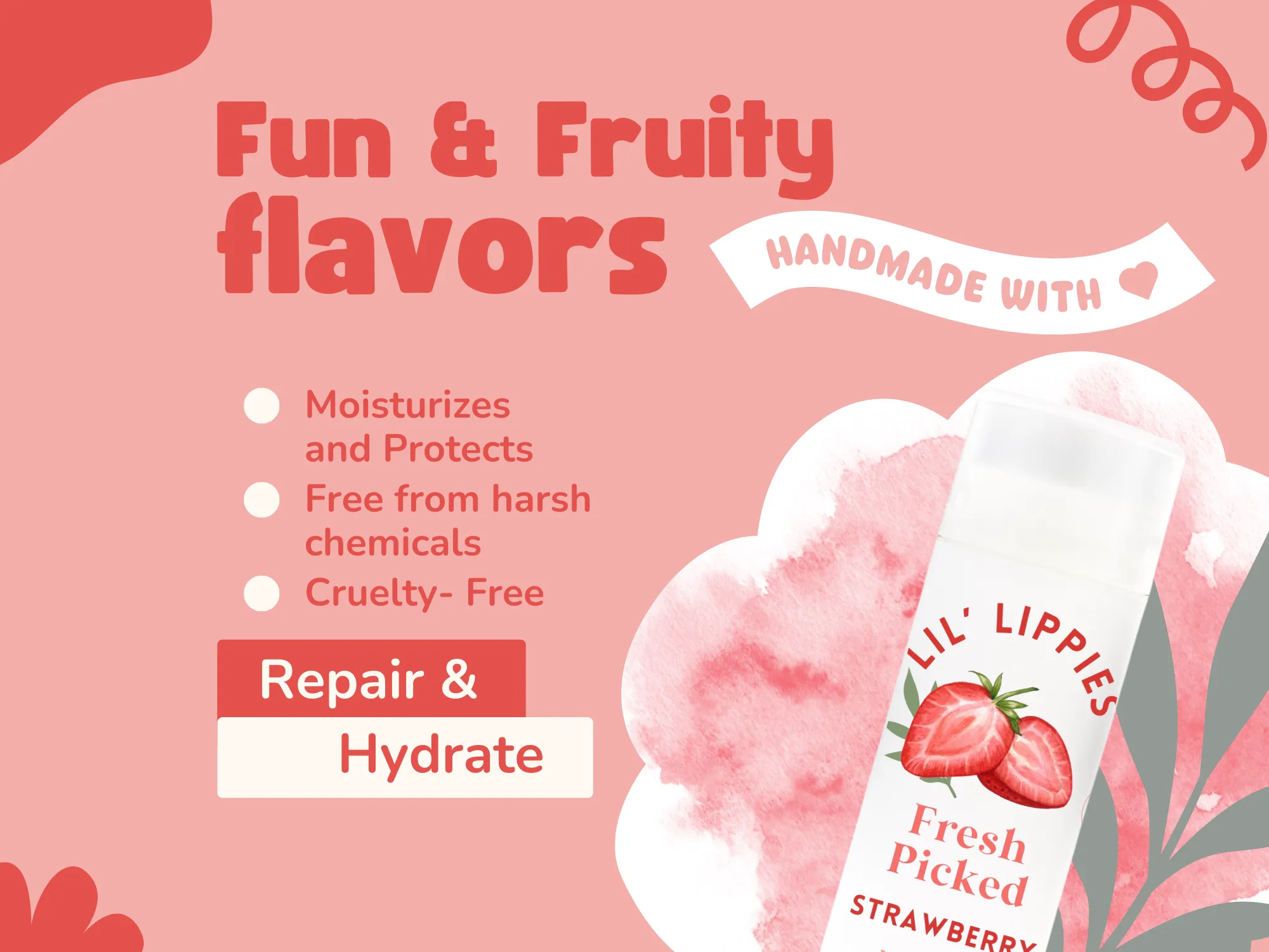 Fresh Picked Strawberry Lip Balm - Lil' Lippies Kids