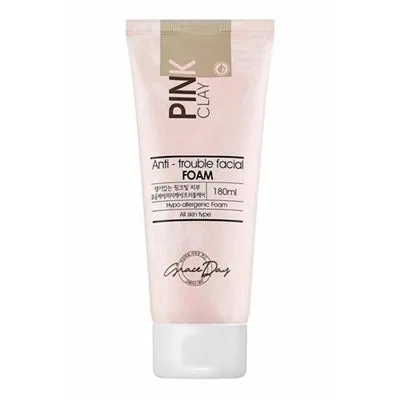 Grace Day Anti-Trouble Pink Clay Facial Foam