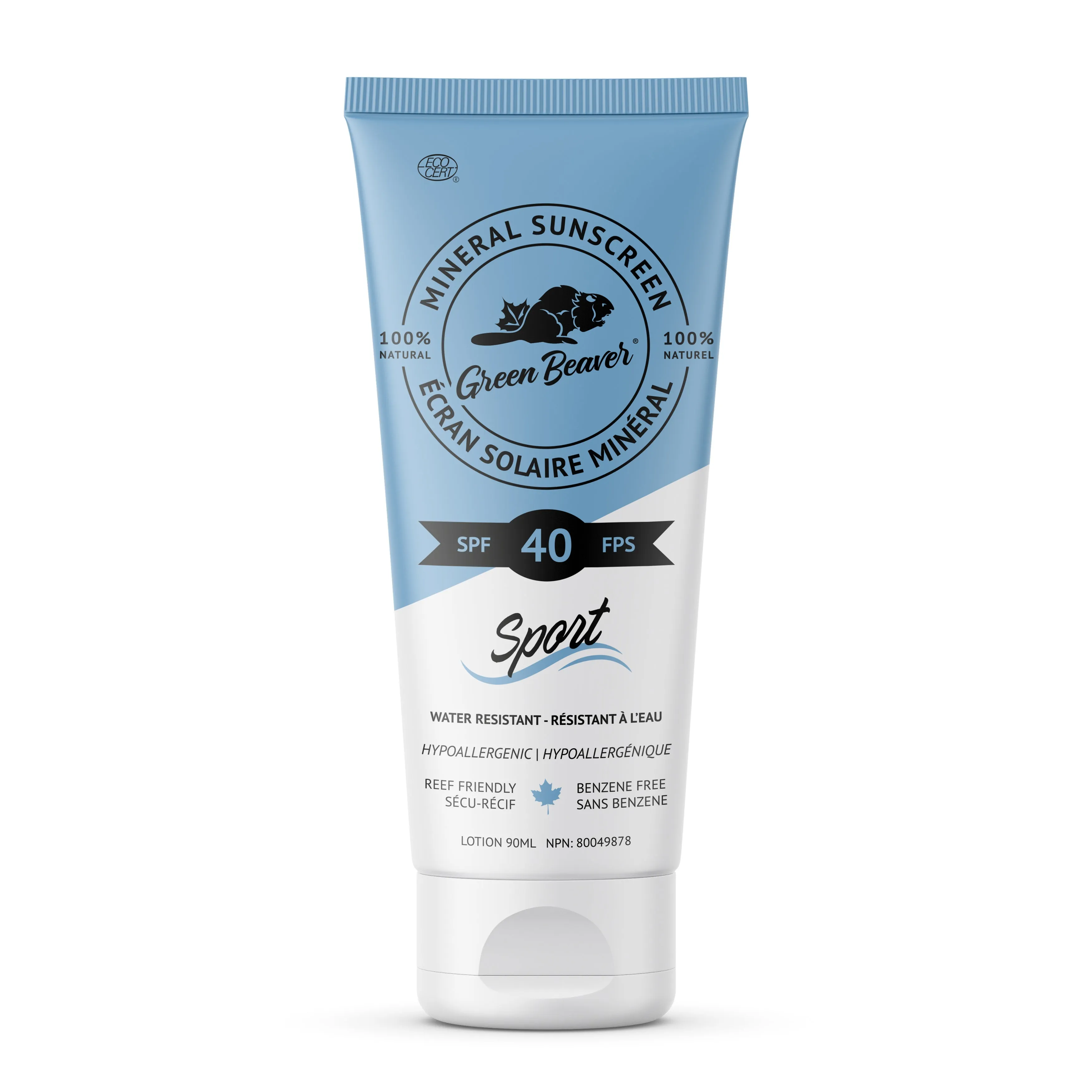 Green Beaver - Adult Sunscreen - SPF 40, 90 mL