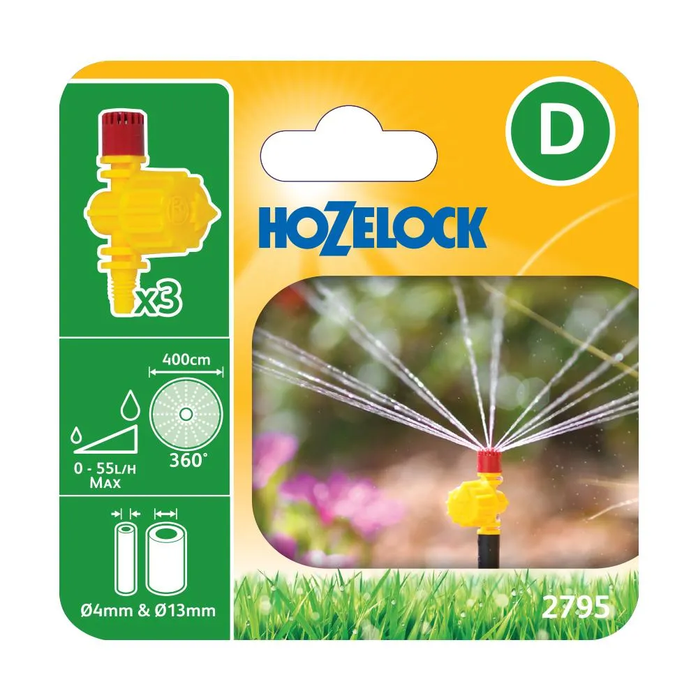 Hozelock 360° Adjustable Vari-Jet (3 Pack) - 2795