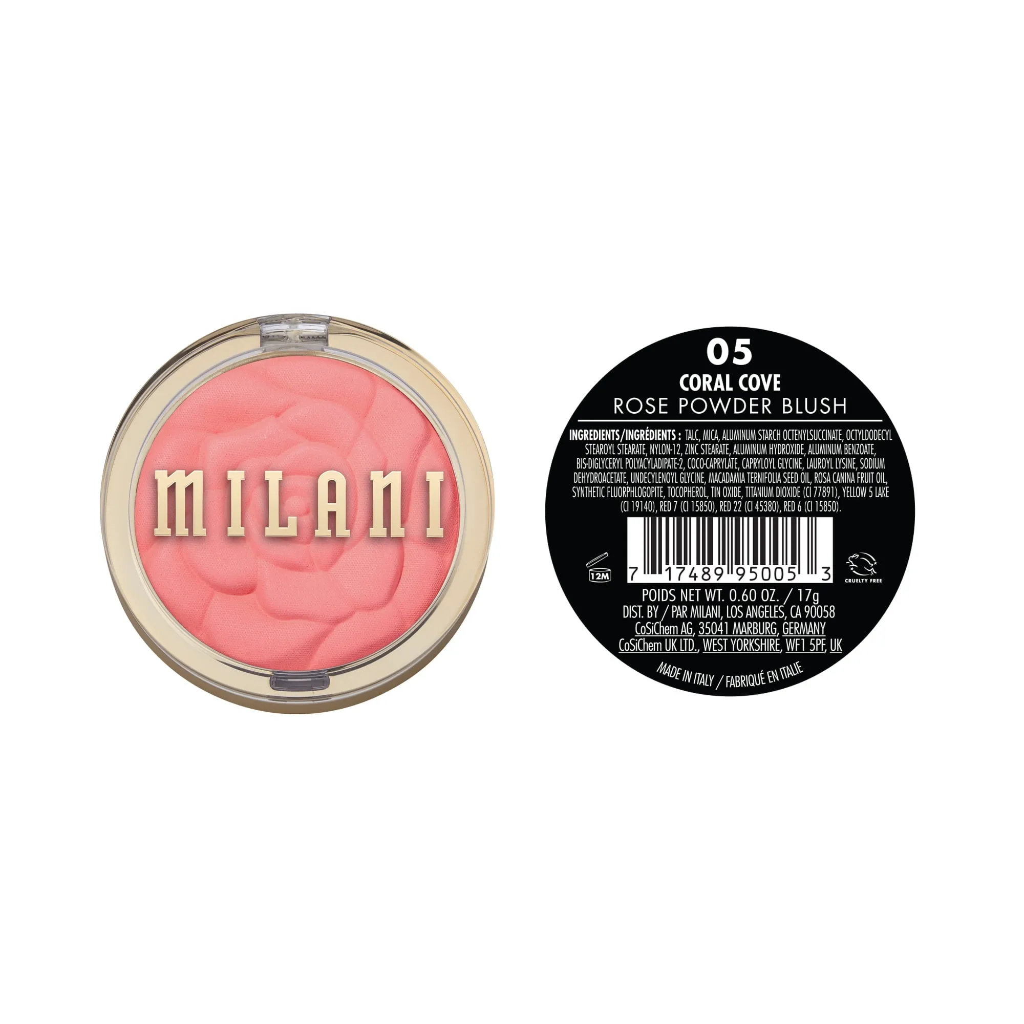 Milani Rose Powder Blush, Coral Cove, 0.60 oz