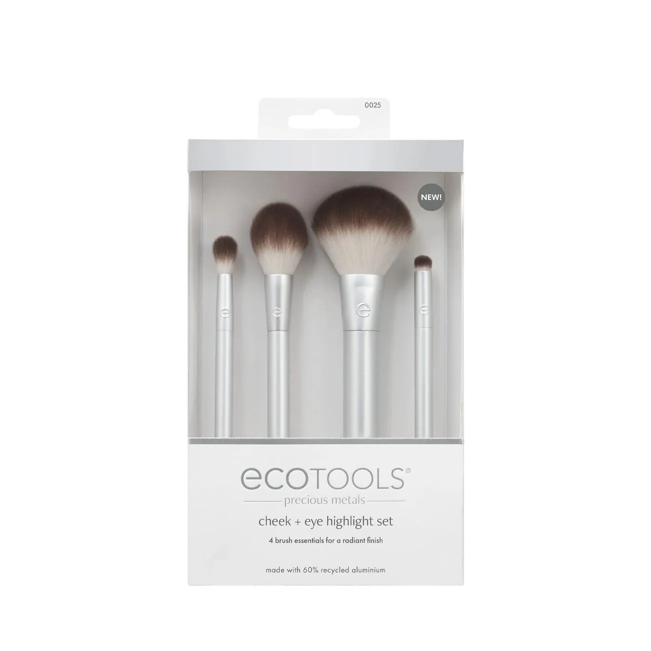 Precious Metals Cheek   Eye Highlight Makeup Brush Set - 4 Brush Essentials