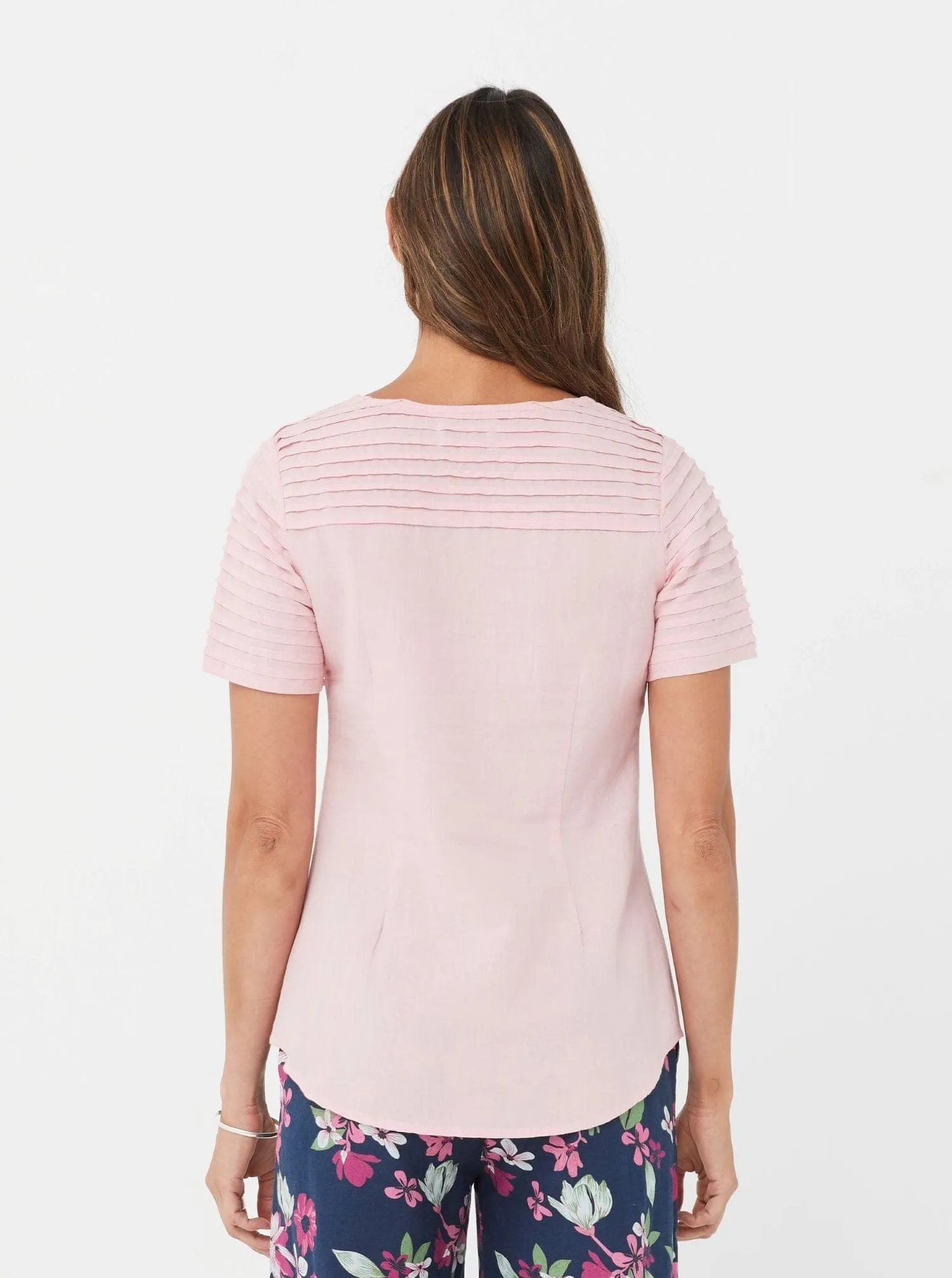 Quella Top - Blush/Linen & Cotton