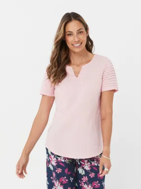 Quella Top - Blush/Linen & Cotton