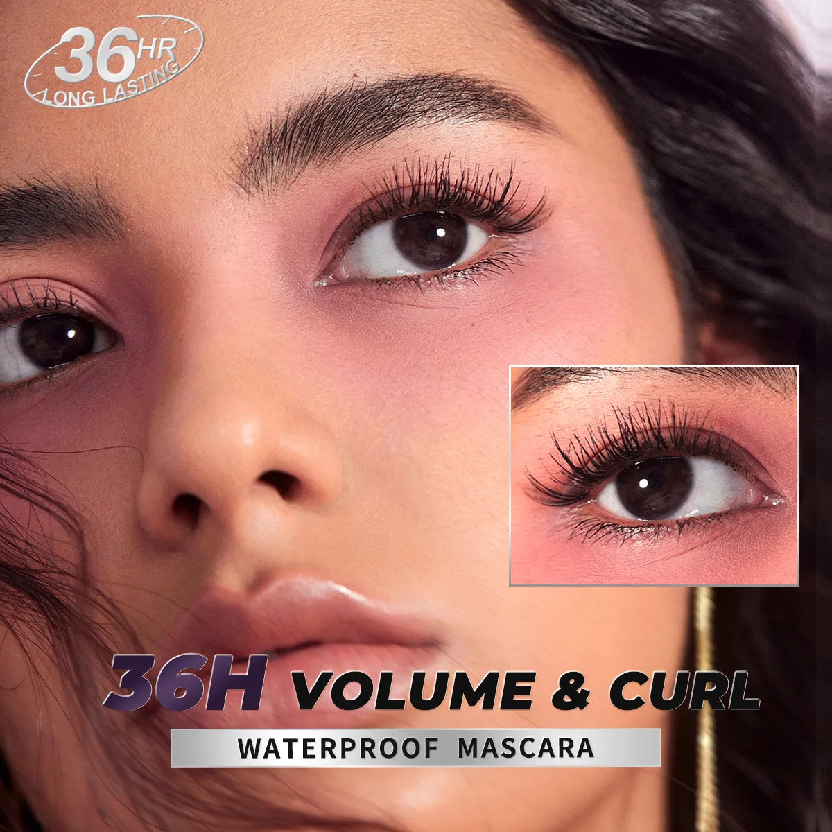 SACE LADY Waterproof Curling Volume Mascara – Long-Lasting, Smudge-Proof, Black