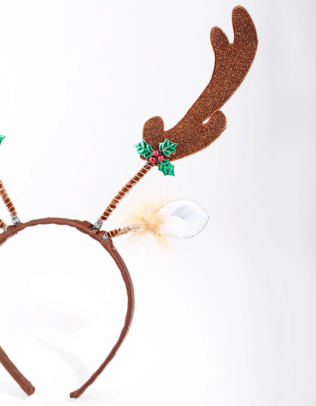 Xmas Soft Glitter Reindeer Headband