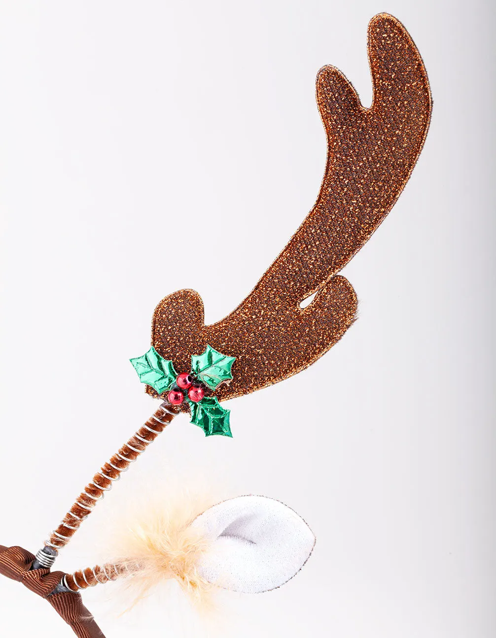 Xmas Soft Glitter Reindeer Headband